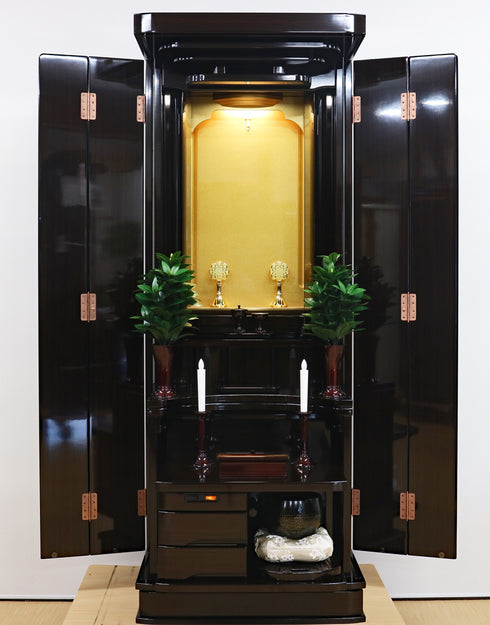 Soka Gakkai Furniture-style Buddhist Altar "Akane" Available in 4 colors Made in Japan Rainbow Gold Cabinet Compatible with Permanent Gohonzon